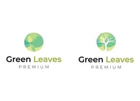 Elegant simple and minimalist leaf logo design vector