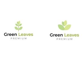 Elegant simple and minimalist leaf logo design vector