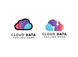 Cloud icon logo design vector