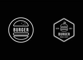 Fast food hamburger Logo Design Template vector