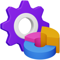 Data setting 3d rendering isometric icon. png