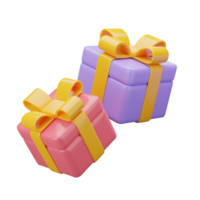 3d twee geschenkdozen png