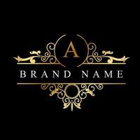 A Initial Letter Luxury Logo template in vector art for Restaurant, Royalty, Boutique ,Hotel, Heraldic, Jewelry, Fashion and other vector illustration.