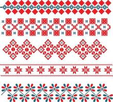 Ukrainian national ornament, slovenian ethnic pattern repeating pattern, seamless vector elements
