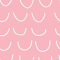 Abstract seamless pattern, white arcs on pale pink background, minimalistic vector