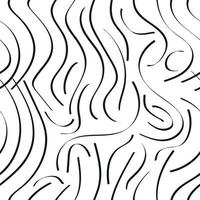 Seamless pattern of wavy lines, black and white abstract background vector