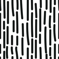 Black hand drawn vertical stripes, irregular lines doodle seamless pattern vector