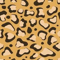 Leopard print seamless pattern, vector texture cheetah skin background