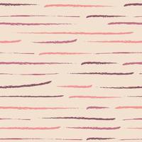 Brush strokes seamless pattern, Horizontal striped print of pink lines on a white background vector