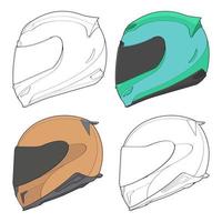 Template helmet illustration, line Art helmet Vector Illustration, Line art vector, helmet Vector.