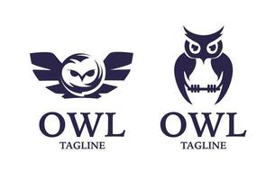 Owl bird logo, education owl, wise owl logo design vector