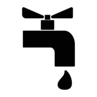 icon of faucet vector
