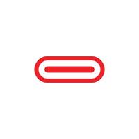 eps10 red vector USB Type C port connector abstract icon isolated on white background. type c charge cable symbol in a simple flat trendy modern style for your website design, logo, and mobile app