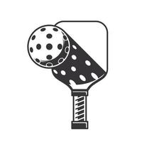silueta del club de pickleball. logotipos o iconos de arte de línea de club de pickleball. ilustración vectorial vector