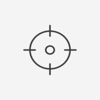 target, sniper, gun icon vector. aim, goal sign symbol vector