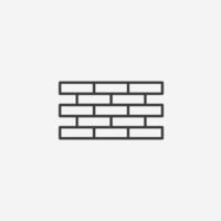 brickwork, brick wall icon vector sign