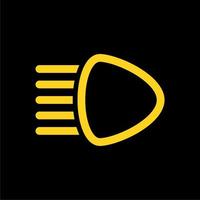 front vehicle light simple icon vector