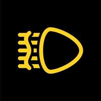 front vehicle light simple icon vector