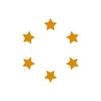 simple circular star icon on white background vector