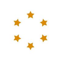 simple circular star icon on white background vector