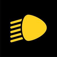 front vehicle light simple icon vector