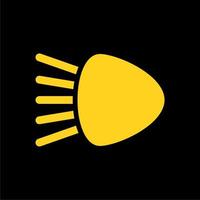 front vehicle light simple icon vector