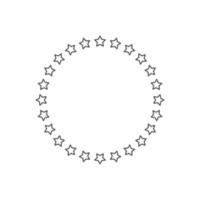 icono de estrella circular simple sobre fondo blanco vector