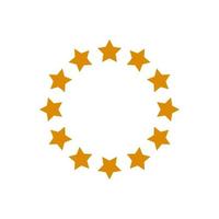 simple circular star icon on white background vector