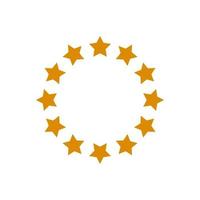 simple circular star icon on white background vector