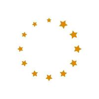 simple circular star icon on white background vector