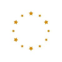 simple circular star icon on white background vector
