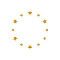 simple circular star icon on white background vector