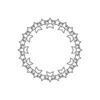 icono de estrella circular simple sobre fondo blanco vector