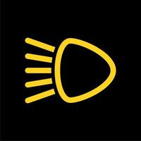 front vehicle light simple icon vector