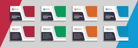 Corporate and creative business card design template vector