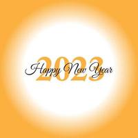 Happy New Year 2023  number logo with gold  brochure design template  card  banner Isolated on white and gold background  Vector illustration