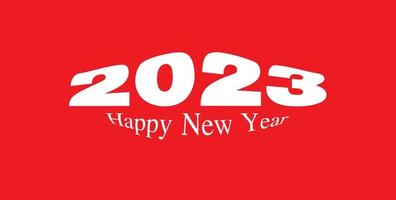 Happy new year 2023 on black background vector