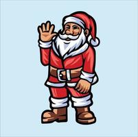 santa claus waving vector