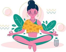 Meditation and mental well-being vector