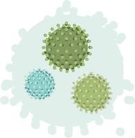 Molecule of virus, coronavirus cell. Vector illustration