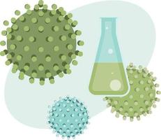 Virus molecule vaccine . Vector illustration