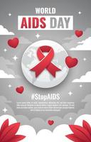 Red Ribbon for Support World Aids Day Poster