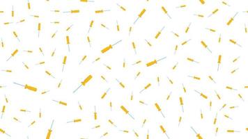 Blue line Screwdriver icon isolated seamless pattern on yellow background. Service tool symbol. Vector Illustration