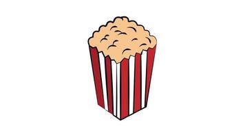 Popcorn icon design. Popcorn box isolated on background. Vector illustration