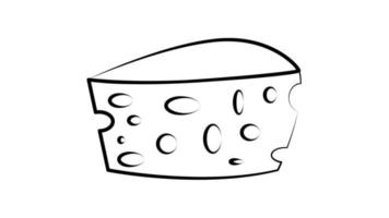 vector de icono de queso de la colección holland. Ilustración de vector de icono de contorno de queso de línea delgada. símbolo lineal para uso en aplicaciones web y móviles, logotipo, medios impresos