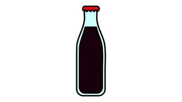 Large bottle of cola isolated on white background. Vector EPS-10