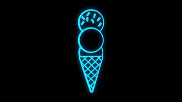 ice cream icon. Elements of Food and drink in neon style icons. Simple icon for websites, web design, mobile app, info graphics vector