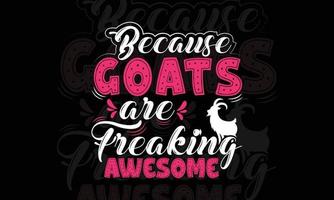 Goats typography design vector