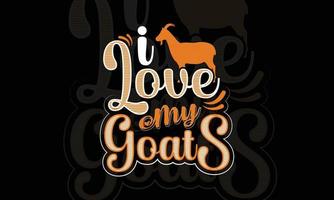 love goats typography design vector