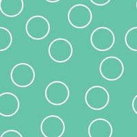 Seamless pattern of chaotic rings on a turquoise background, minimalistic abstract background for fabric, packaging, wrapping vector